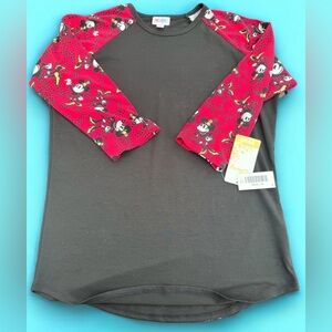Lularoe Randy | Baseball Tee | Raglan | Disney Mickey Mouse | Size Large